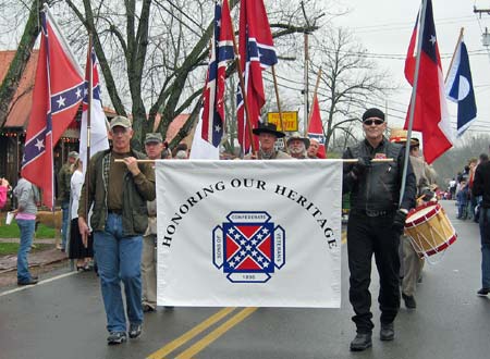Photo of the Banner in the Leipers Fork Christmas Parade.