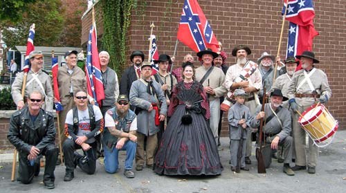 Photo of SCV members marching in the Nashville Veterans Day Parade